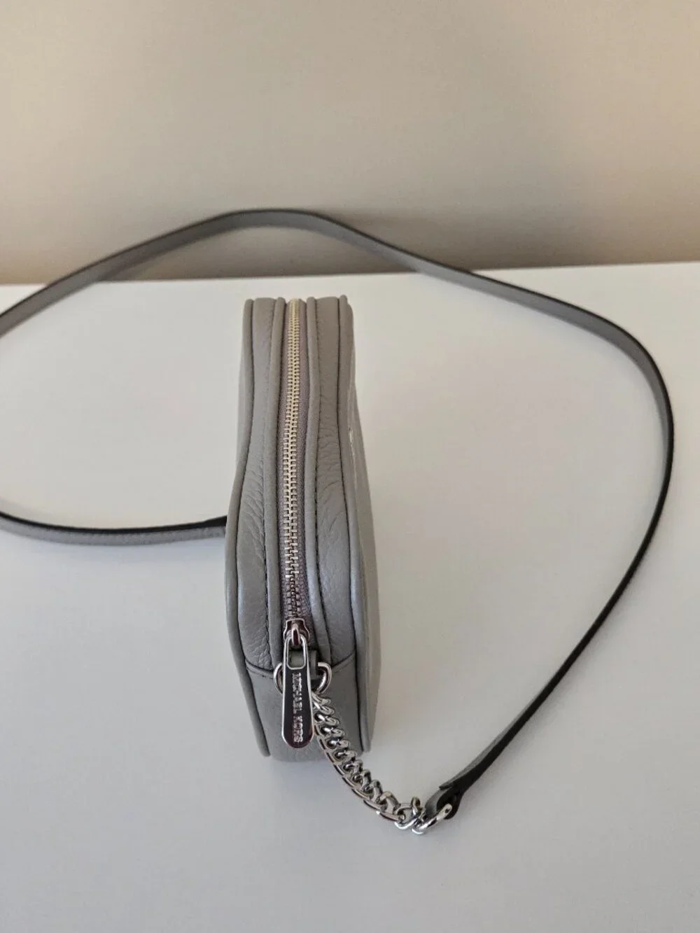 Michael Kors Crossbody Bag Gray Pebbled Leather Purse Mini - NWOT